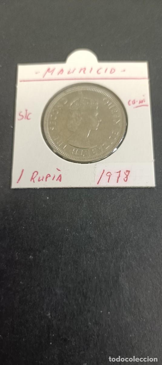 Moedas antigas de &Aacute;frica: ISLA MAURICIO 1 RUPIA 1978 S/C KM=35.1 (CUPRONIQUEL) ISABEL II