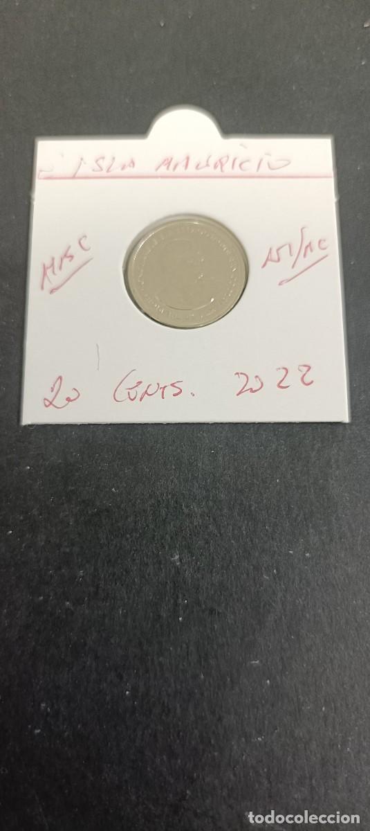 Monedas antiguas de &Aacute;frica: ISLA MAURICIO 20 CENTIMOS 2022 MBC KM=53 (NIQUEL-ACERO)