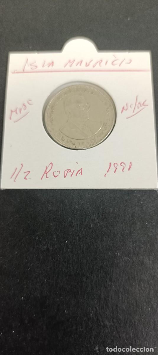 Monedas antiguas de &Aacute;frica: ISLA MAURICIO 1/2 RUPIA 1991 MBC KM=54 (NIQUEL-ACERO)