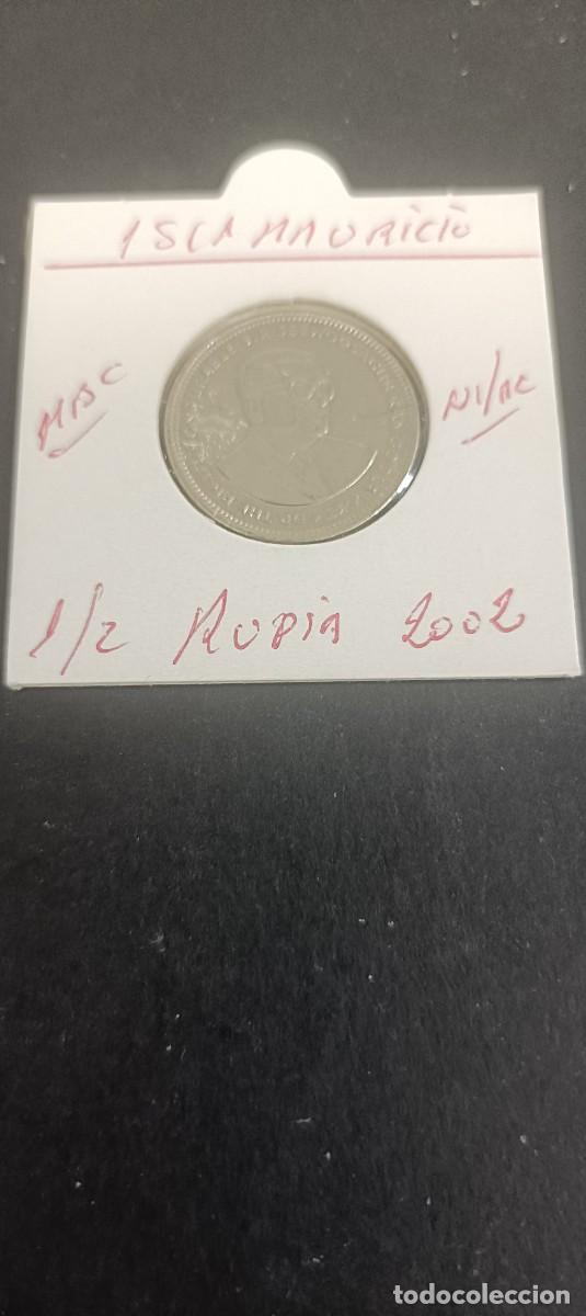 Monedas antiguas de &Aacute;frica: ISLA MAURICIO 1/2 RUPIA 2002 MBC KM=54 (NIQUEL-ACERO)