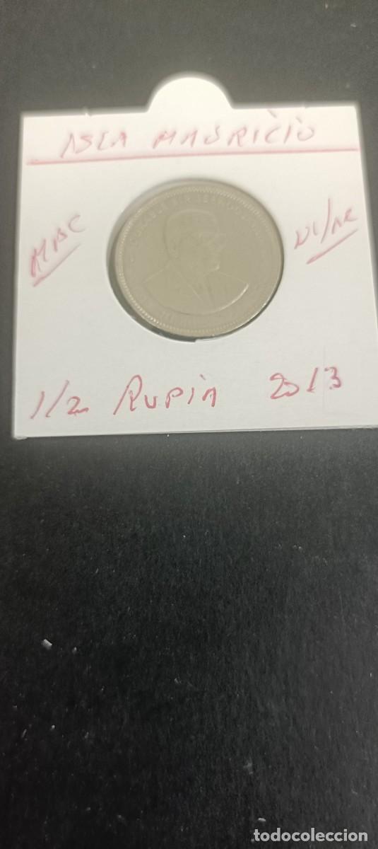 Monedas antiguas de &Aacute;frica: ISLA MAURICIO 1/2 RUPIA 2013 MBC KM=54 (NIQUEL-ACERO)