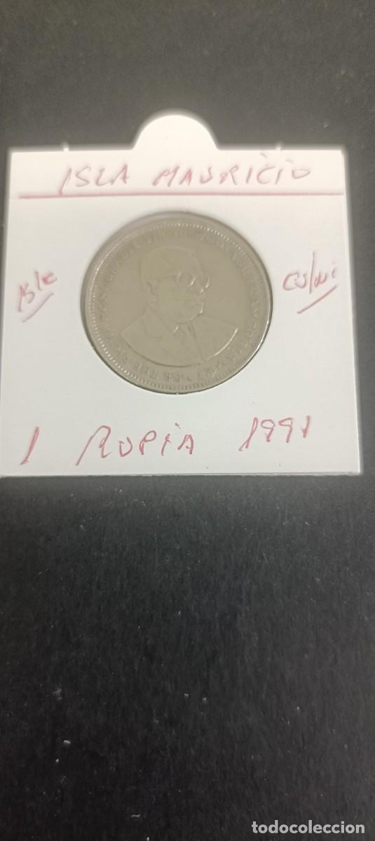 Monedas antiguas de &Aacute;frica: ISLA MAURICIO 1 RUPIA 1991 BC KM=55 (CUPRONIQUEL)