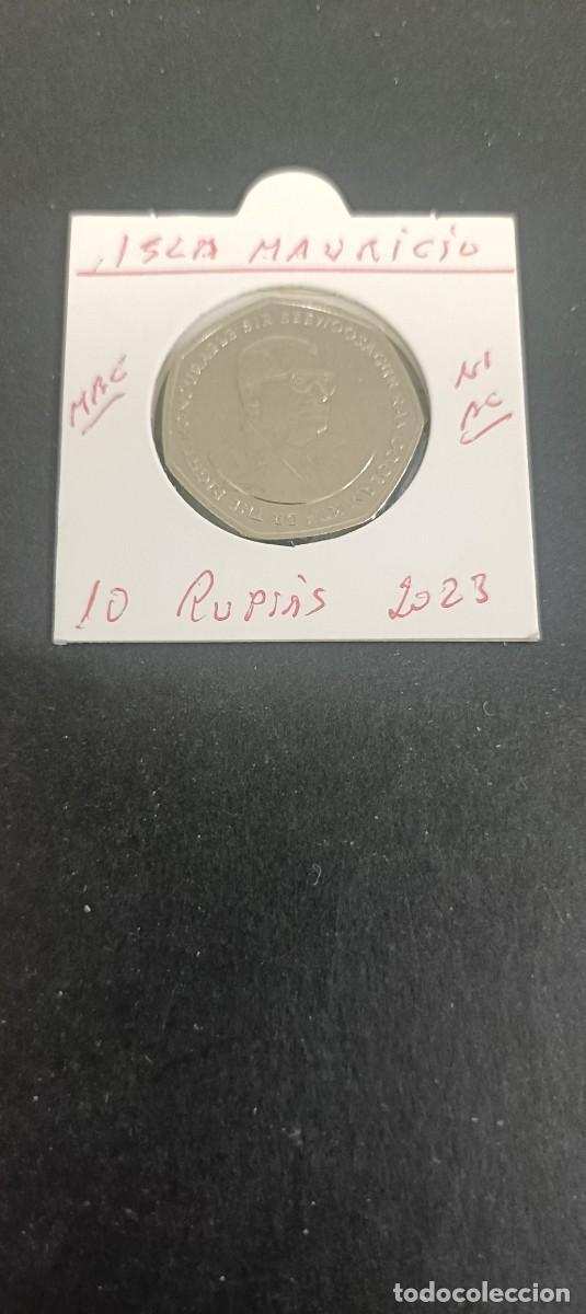 Monedas antiguas de &Aacute;frica: ISLA MAURICIO 10 RUPIAS 2023 MBC KM=61a (NIQUEL-ACERO)