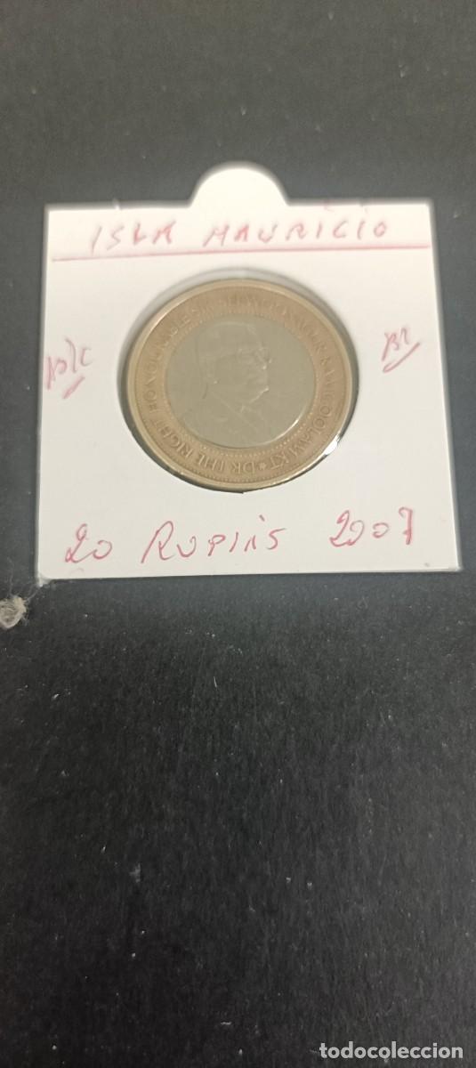 Monedas antiguas de &Aacute;frica: ISLA MAURICIO 20 RUPIAS 2007 BC KM=66 (BIMETALICA)TORRE DEL BANCO CENTRAL