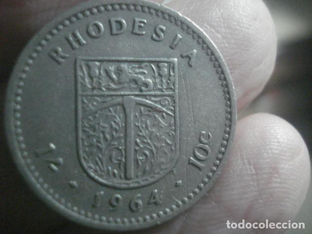 Monedas antiguas de &Aacute;frica: RODESIA RHODESIA - UN CHELIN A&Ntilde;O 1964