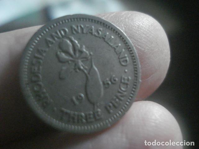 Monedas antiguas de &Aacute;frica: RODESIA Y NYASALAND - 3 PENNY A&Ntilde;O 1956 FECHA ESCASA