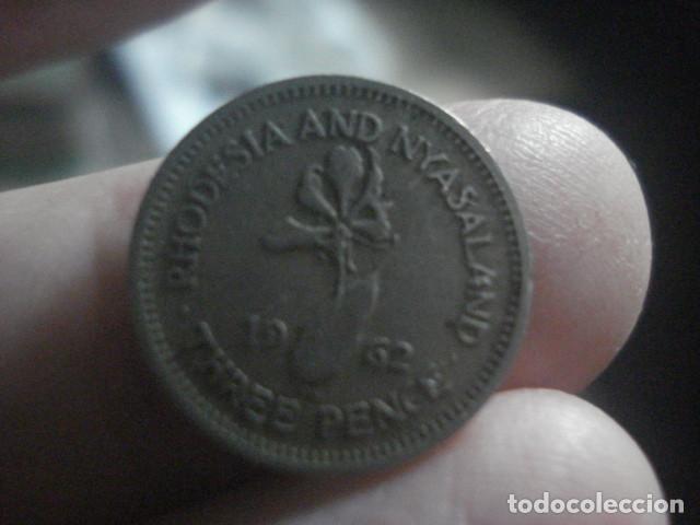 Monedas antiguas de &Aacute;frica: RODESIA Y NYASALAND - 3 PENNY A&Ntilde;O 1963
