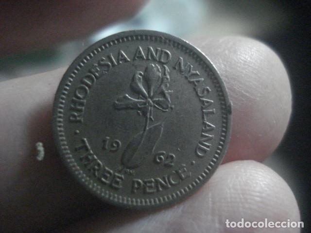 Monedas antiguas de &Aacute;frica: RODESIA Y NYASALAND - 3 PENNY A&Ntilde;O 1962