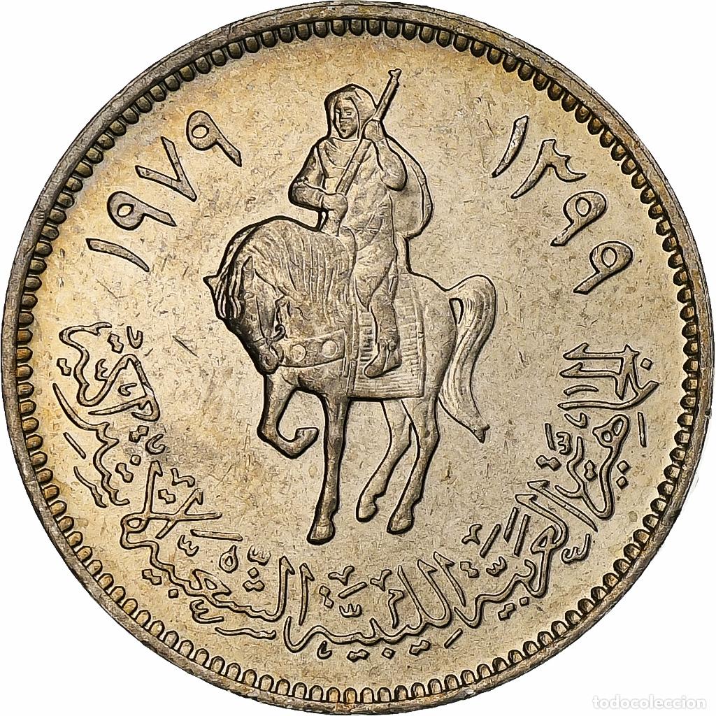 Monedas antiguas de &Aacute;frica: [#1027842] Libia, 20 Dirhams, 1979/AH1399, Cobre - n&iacute;quel recubierto de acero, SC, KM:21