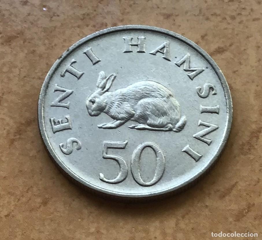 Monedas antiguas de &Aacute;frica: 50 senti de Tanzania. A&ntilde;o 1973
