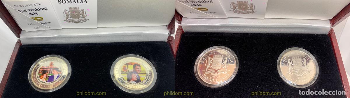 Monedas antiguas de &Aacute;frica: 3605 SOMALIA 2023 SOMALIA 2003 2 DE 250 SHILLINGS BODA FELIPE Y LETICIA