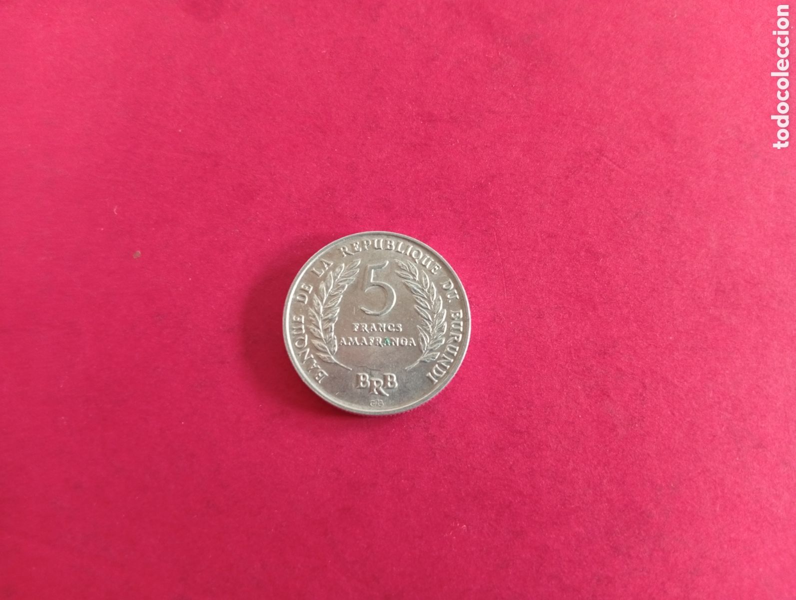 Monedas antiguas de &Aacute;frica: 5 francos de Burundi 1971