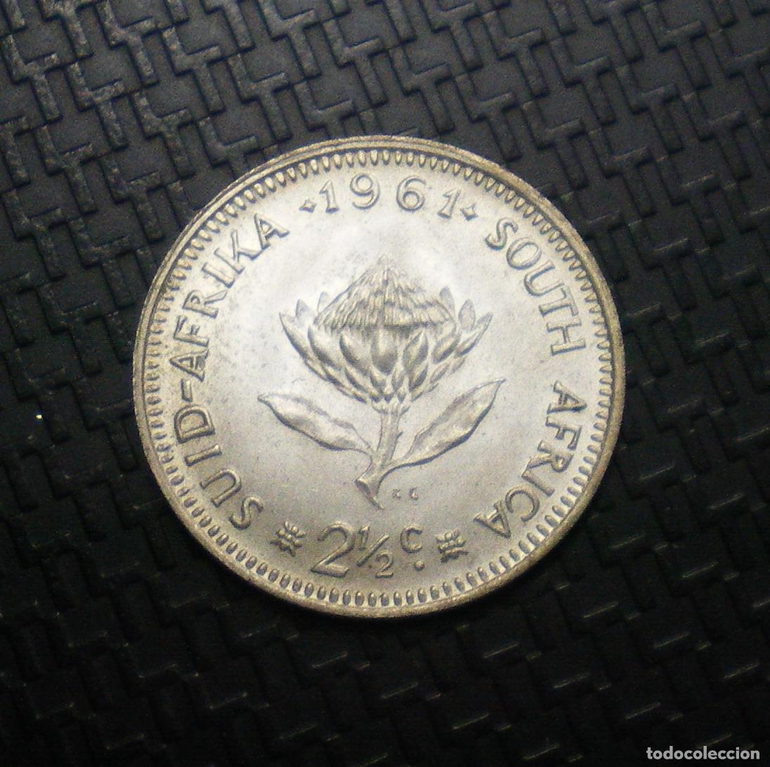Monedas antiguas de &Aacute;frica: SUDAFRICA - 2 1/2 CENTAVOS de PLATA 1961