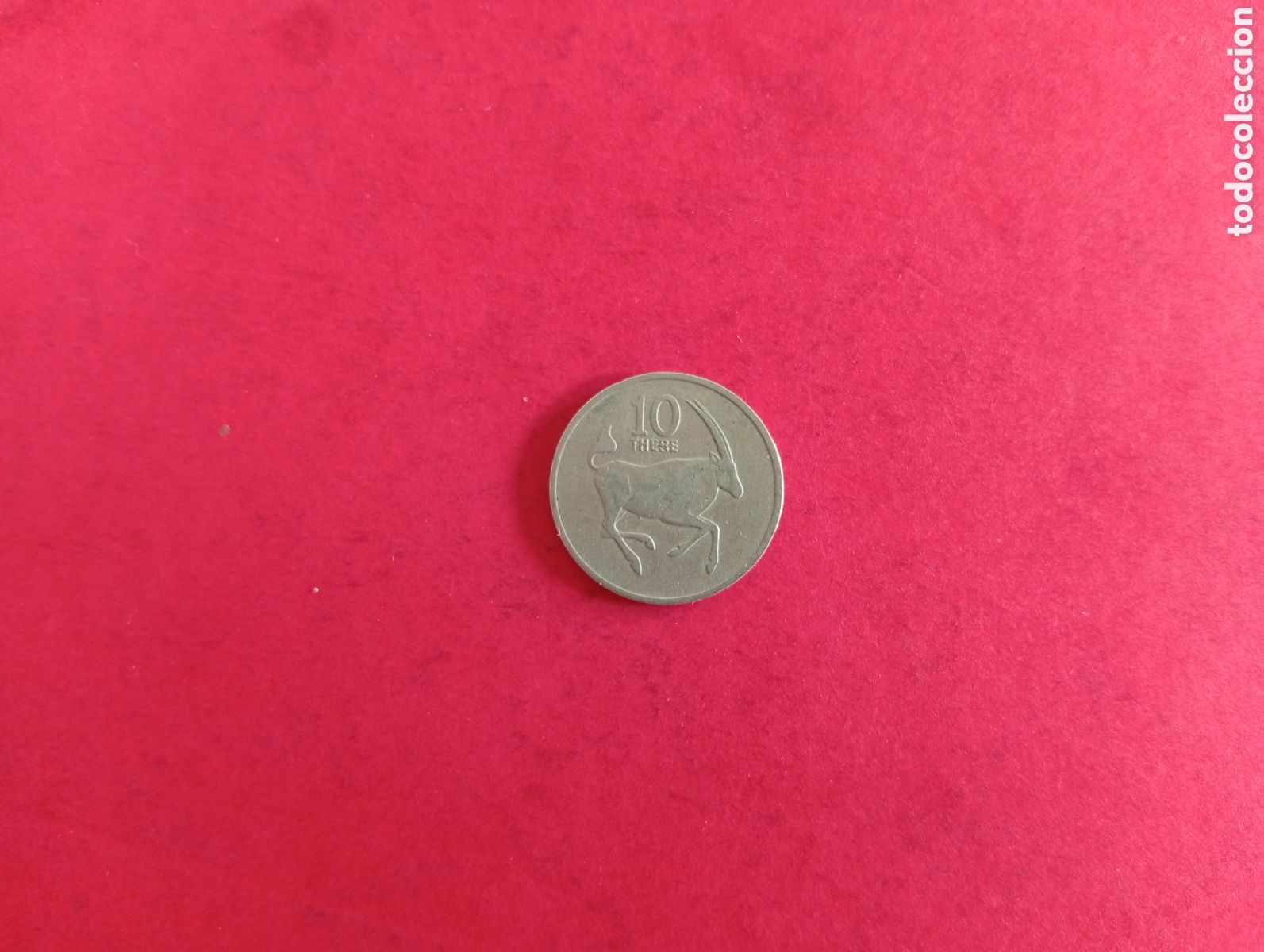 Monedas antiguas de &Aacute;frica: 10 thebe de Botswana 1980