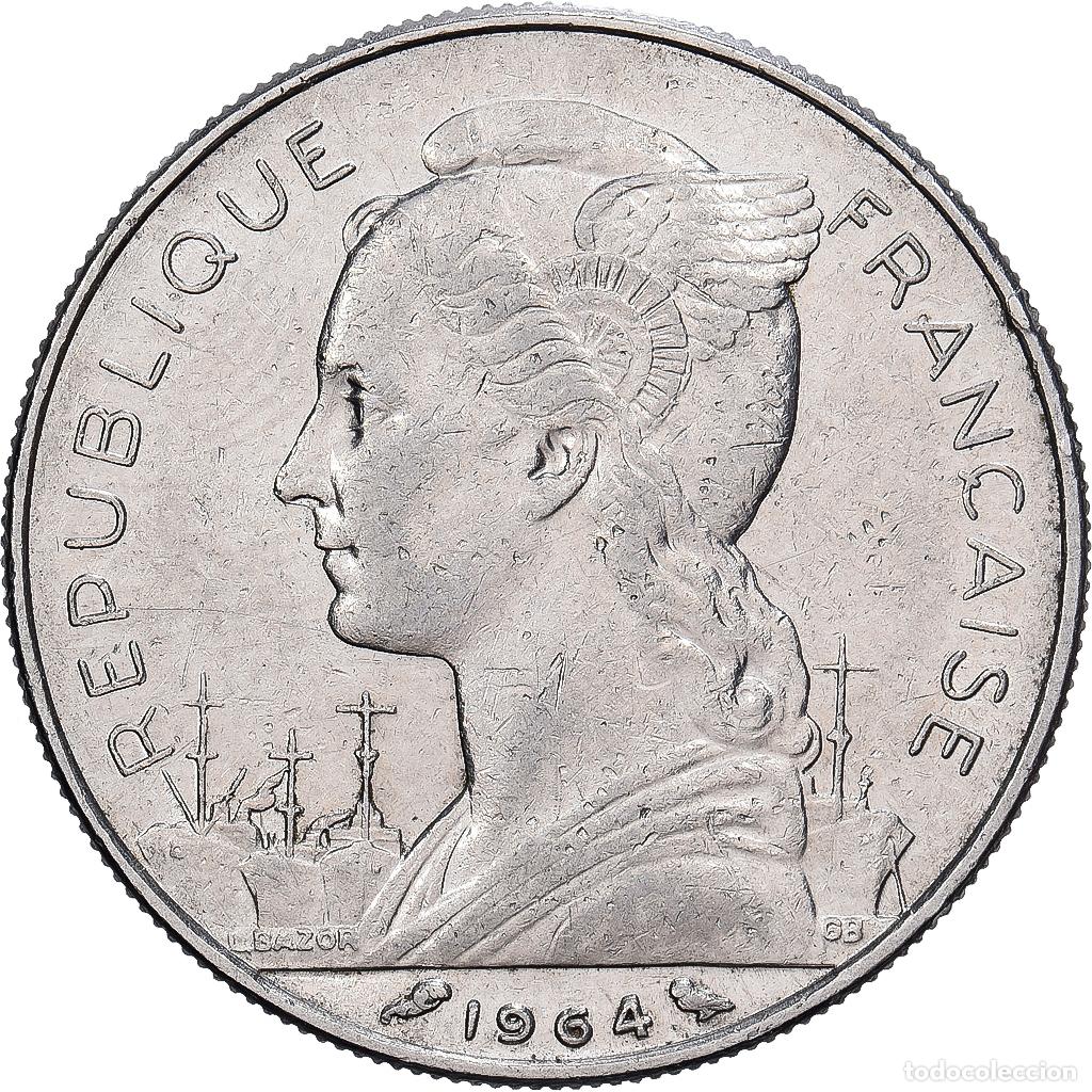 Monedas antiguas de &Aacute;frica: [#1530020] La Reuni&oacute;n, 50 Francs, 1964, N&iacute;quel, MBC+, KM:12