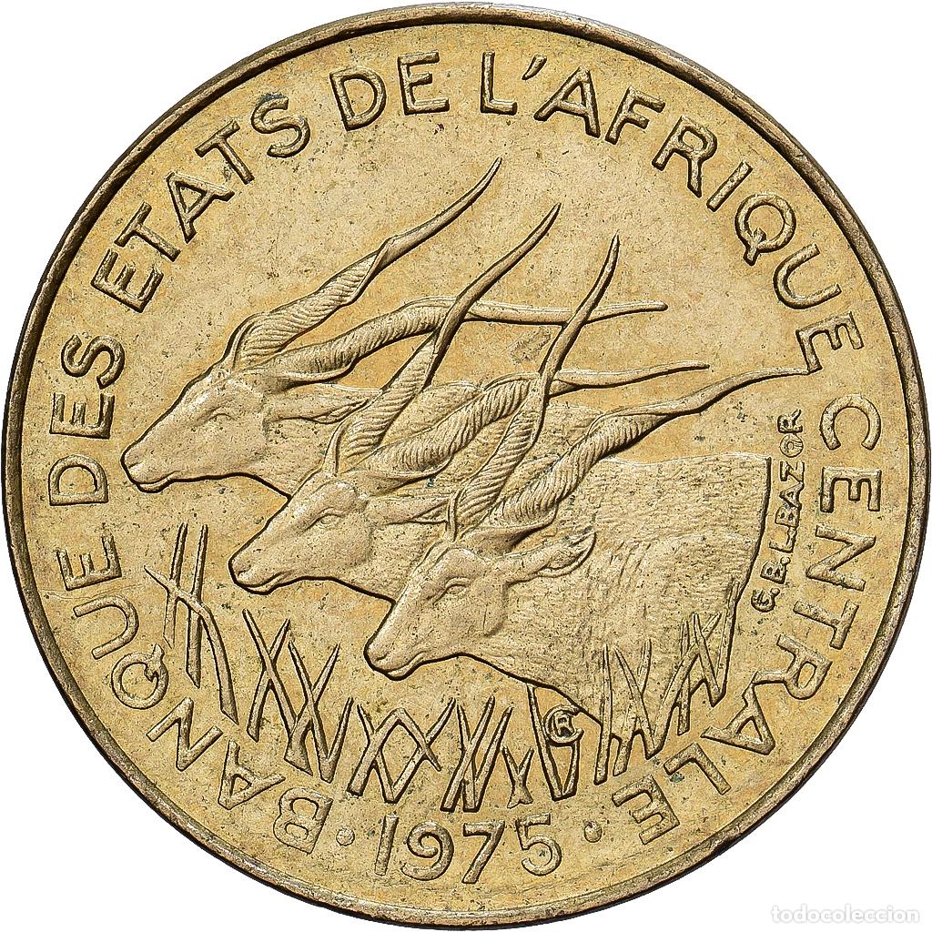 Monedas antiguas de &Aacute;frica: [#1530030] Estados del &Aacute;frica central, 10 Francs, 1975, Paris, Aluminio - bronce, MBC+