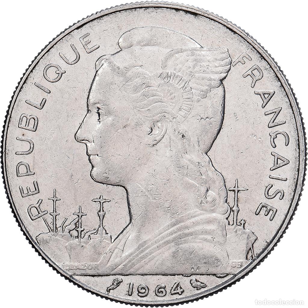 Monedas antiguas de &Aacute;frica: [#1530022] La Reuni&oacute;n, 100 Francs, 1964, Paris, N&iacute;quel, MBC+, KM:13