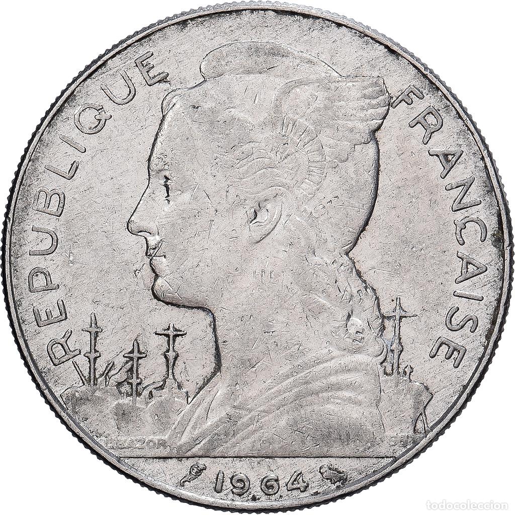 Monedas antiguas de &Aacute;frica: [#1530023] La Reuni&oacute;n, 100 Francs, 1964, Paris, N&iacute;quel, MBC+, KM:13