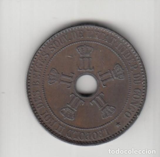 Monedas antiguas de &Aacute;frica: CONGO BELGA. Moneda de 10 cts. de 1888. Rara. EBC..