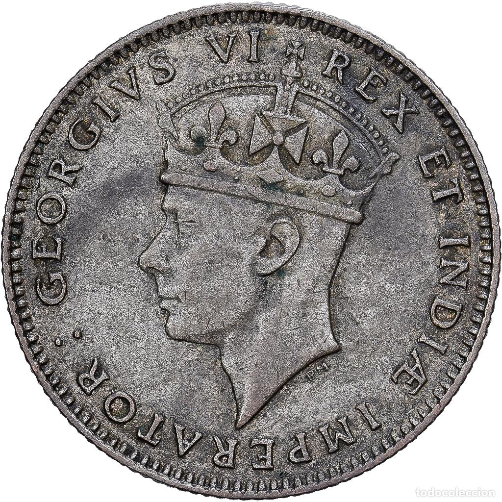 Monedas antiguas de &Aacute;frica: [#1530107] ESTE DE &Aacute;FRICA, George VI, 50 Cents, 1942, Heaton, Plata, BC+, KM:27