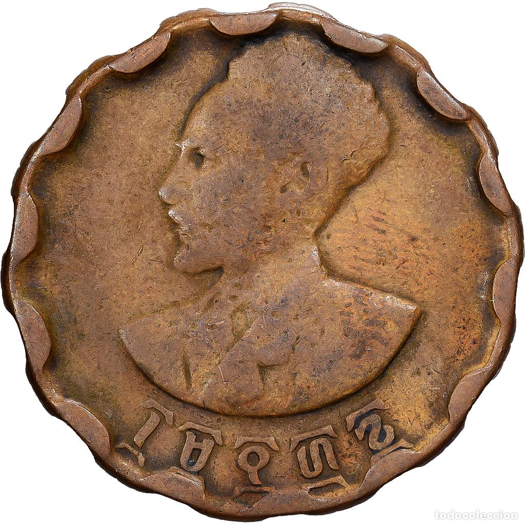 Monedas antiguas de &Aacute;frica: [#1530128] Etiop&iacute;a, Haile Selassie I, 25 Cents, Haya Amist Santeem, 1944, Cobre, BC+