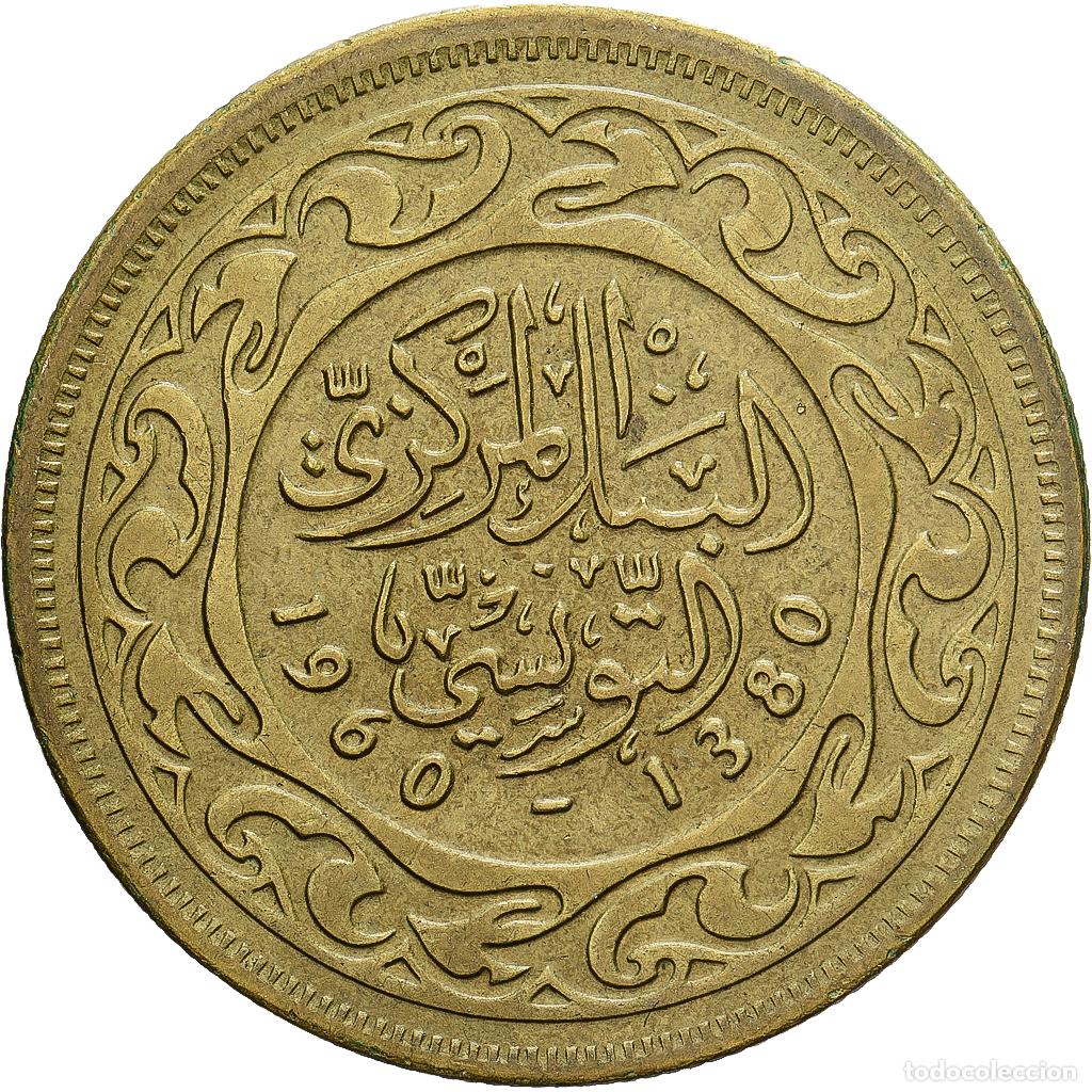Monedas antiguas de &Aacute;frica: [#1513269] T&uacute;nez, 50 Millim, AH 1380/1960, Lat&oacute;n, MBC, KM:308
