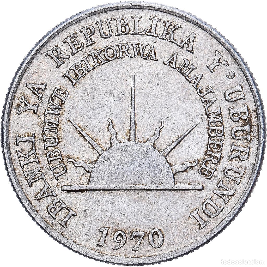Monedas antiguas de &Aacute;frica: [#1513270] Burundi, 1 Franc, 1970, Royal Mint, Aluminio, BC+, KM:18