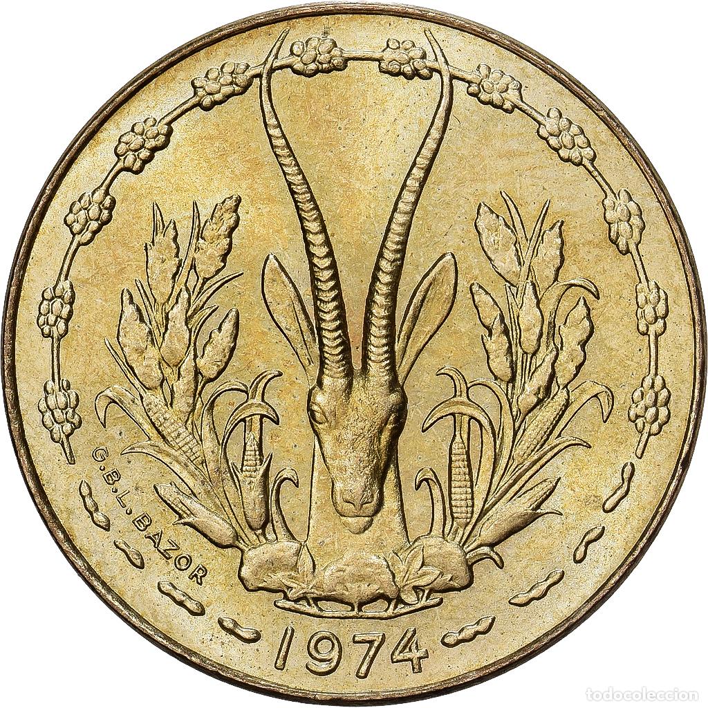Monedas antiguas de &Aacute;frica: [#1513281] Estados del &Aacute;frica Occidental, 10 Francs, 1974, Aluminio - n&iacute;quel - bronce