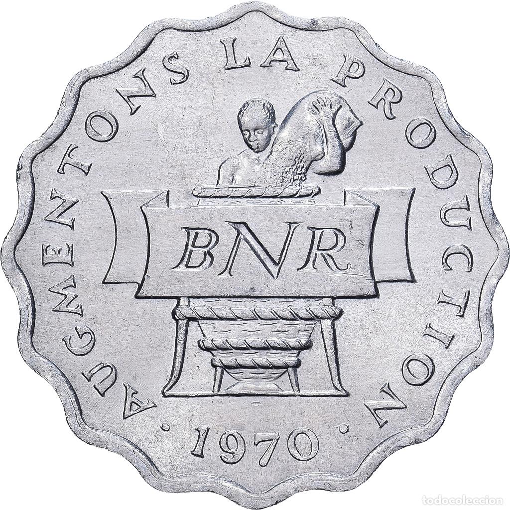 Monedas antiguas de &Aacute;frica: [#1513301] Ruanda, 2 Francs, 1970, Royal Mint, Aluminio, MBC+, KM:10