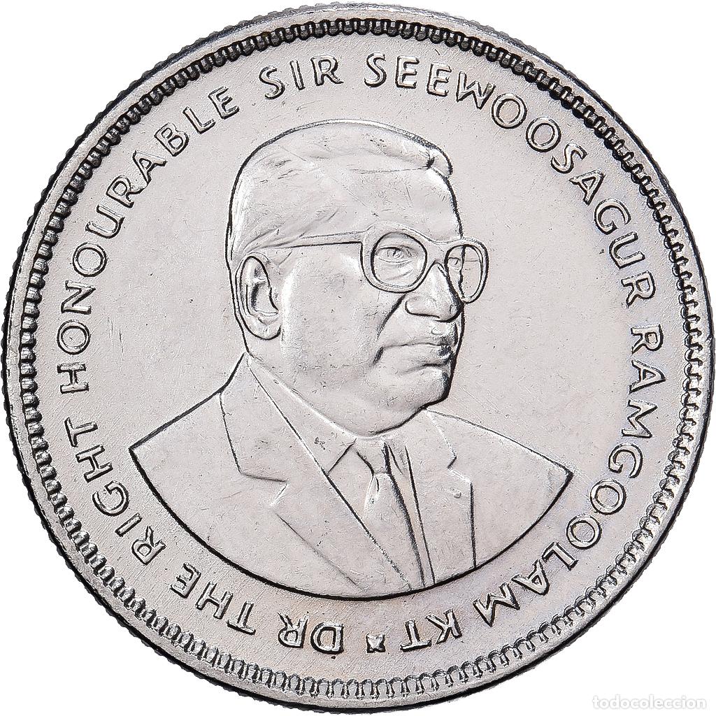 Monedas antiguas de &Aacute;frica: [#1513325] Mauricio, 20 Cents, 1990, N&iacute;quel chapado en acero, MBC+, KM:53