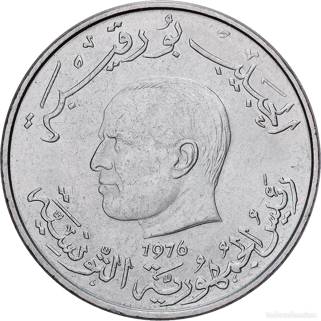 Monedas antiguas de &Aacute;frica: [#1513344] T&uacute;nez, 1 Dinar, 1976, Monnaie de Paris, Cupronickel, MBC+, KM:304