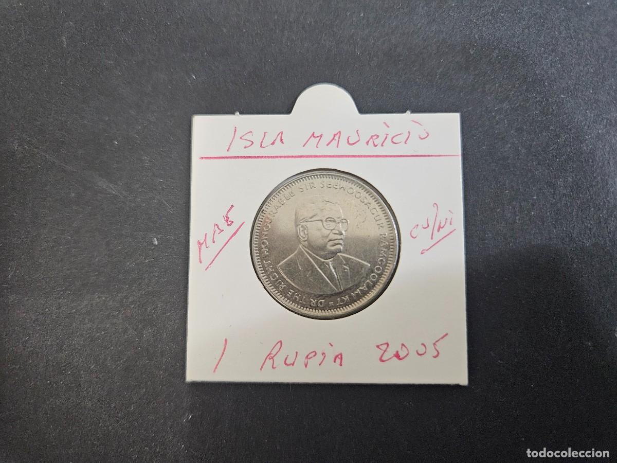 Monedas antiguas de &Aacute;frica: ISLA MAURICIO 1 RUPIA 2005 MBC KM=55 (CUPRONIQUEL)