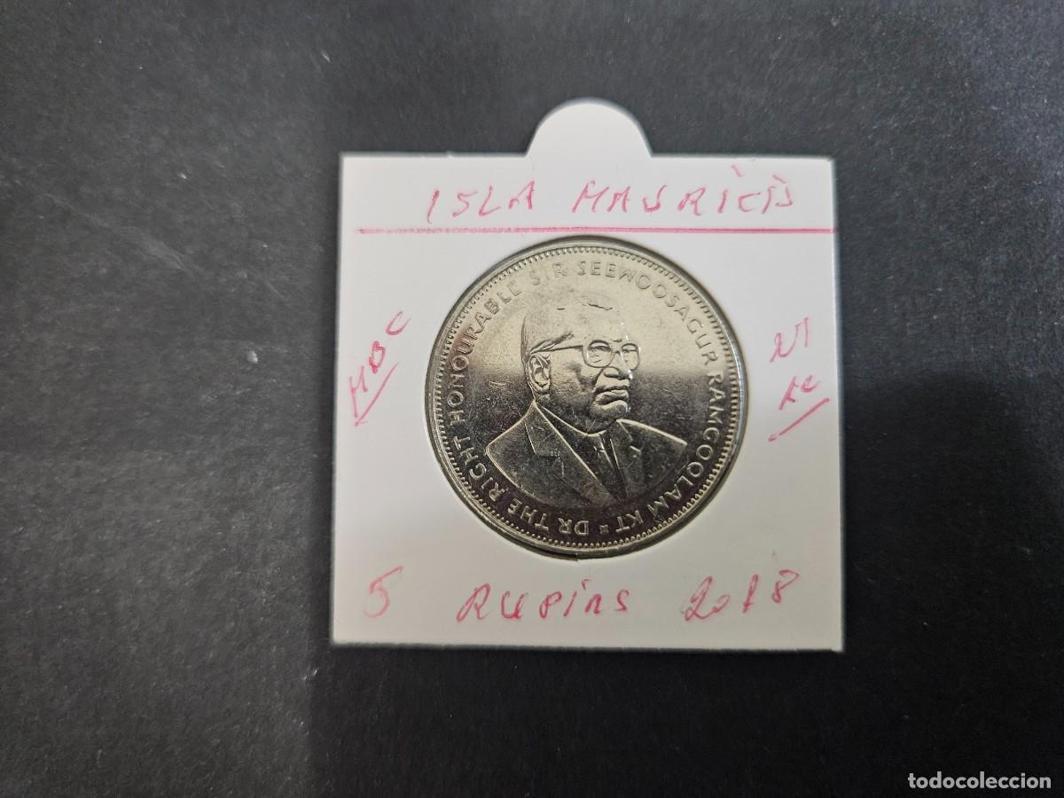 Monedas antiguas de &Aacute;frica: ISLA MAURICIO 5 RUPIAS 2018 MBC KM=56a (NIQUEL-ACERO)
