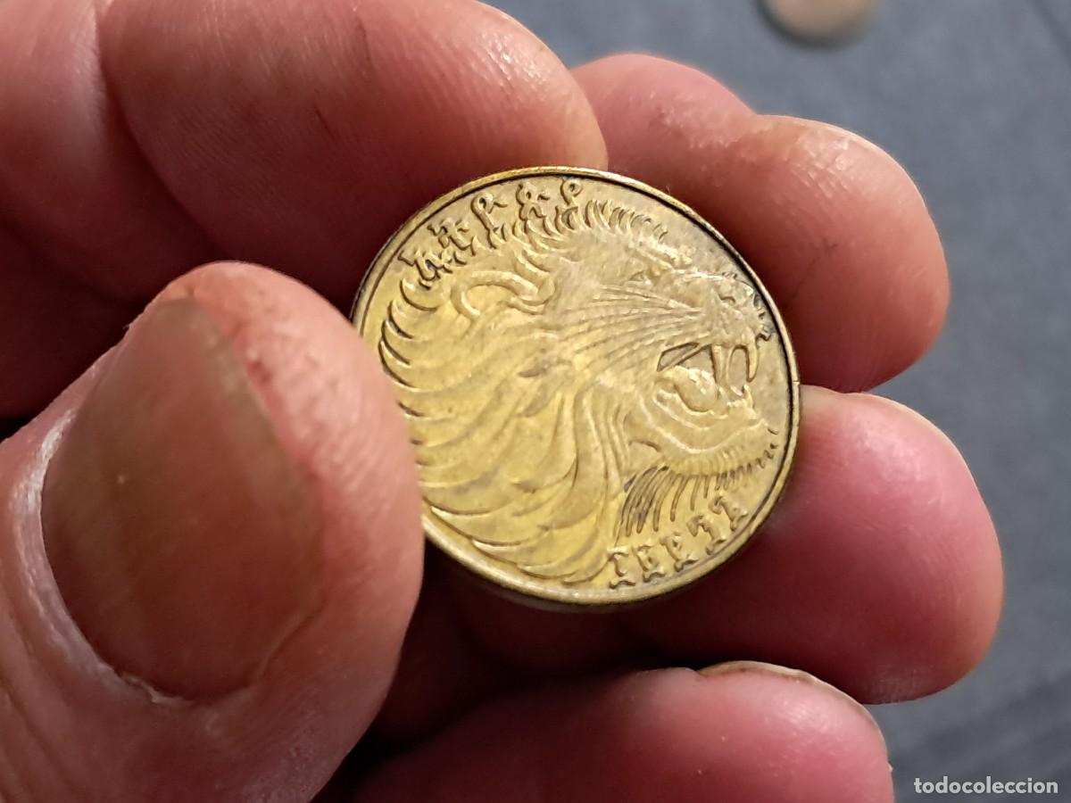 Monedas antiguas de &Aacute;frica: MONEDA DE ETIOP&Iacute;A 10 SANTEEM 2004 (2012) ፳፻፬ (magn&eacute;tica) KM# 45.3, F.