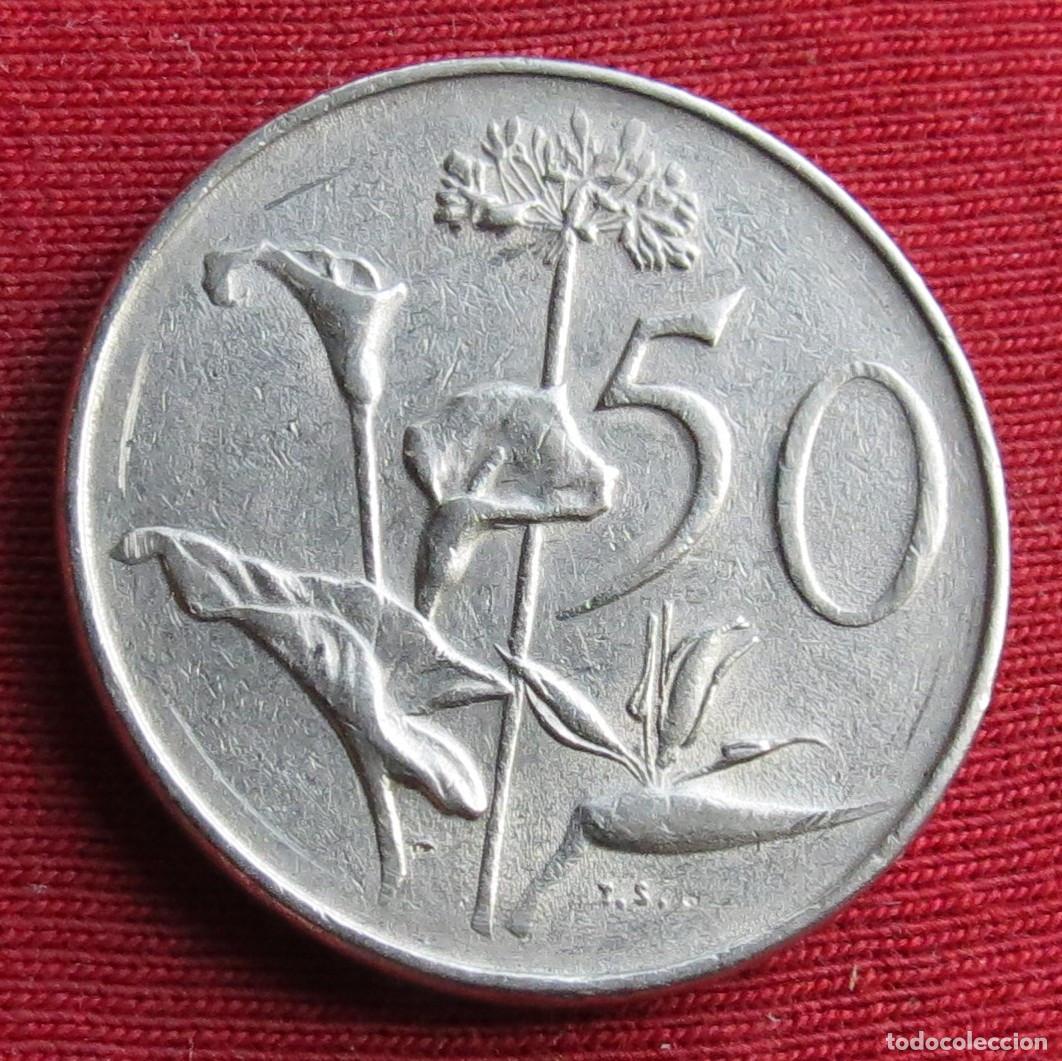 Monedas antiguas de &Aacute;frica: Sud&aacute;frica RSA 50 cents 1970