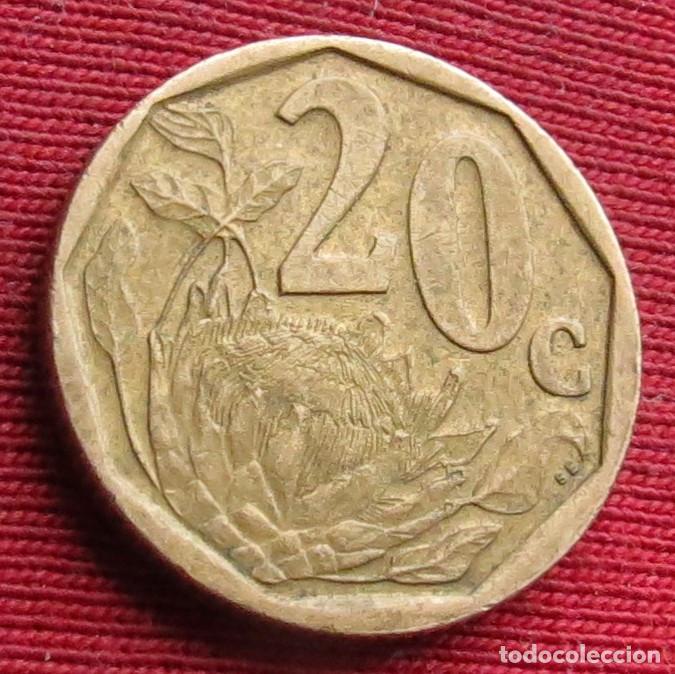 Monedas antiguas de &Aacute;frica: Sud&aacute;frica RSA 20 cents 2002