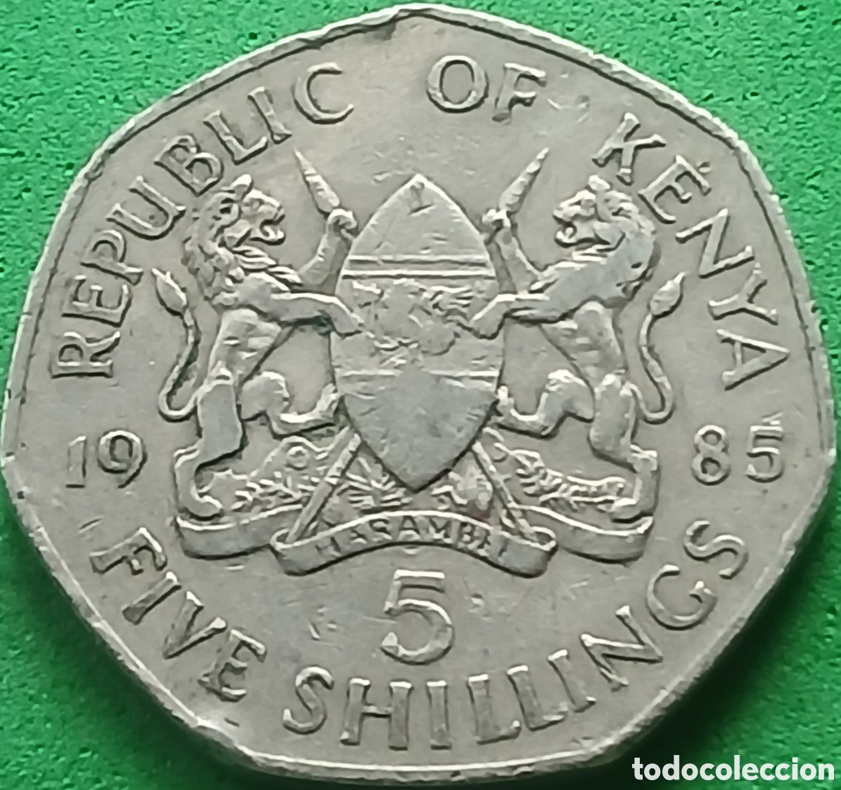Monedas antiguas de &Aacute;frica: Kenya 5 shillings 1985 km#23