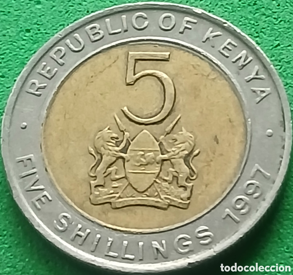 Monedas antiguas de &Aacute;frica: Kenya 5 shillings 1997 km#30