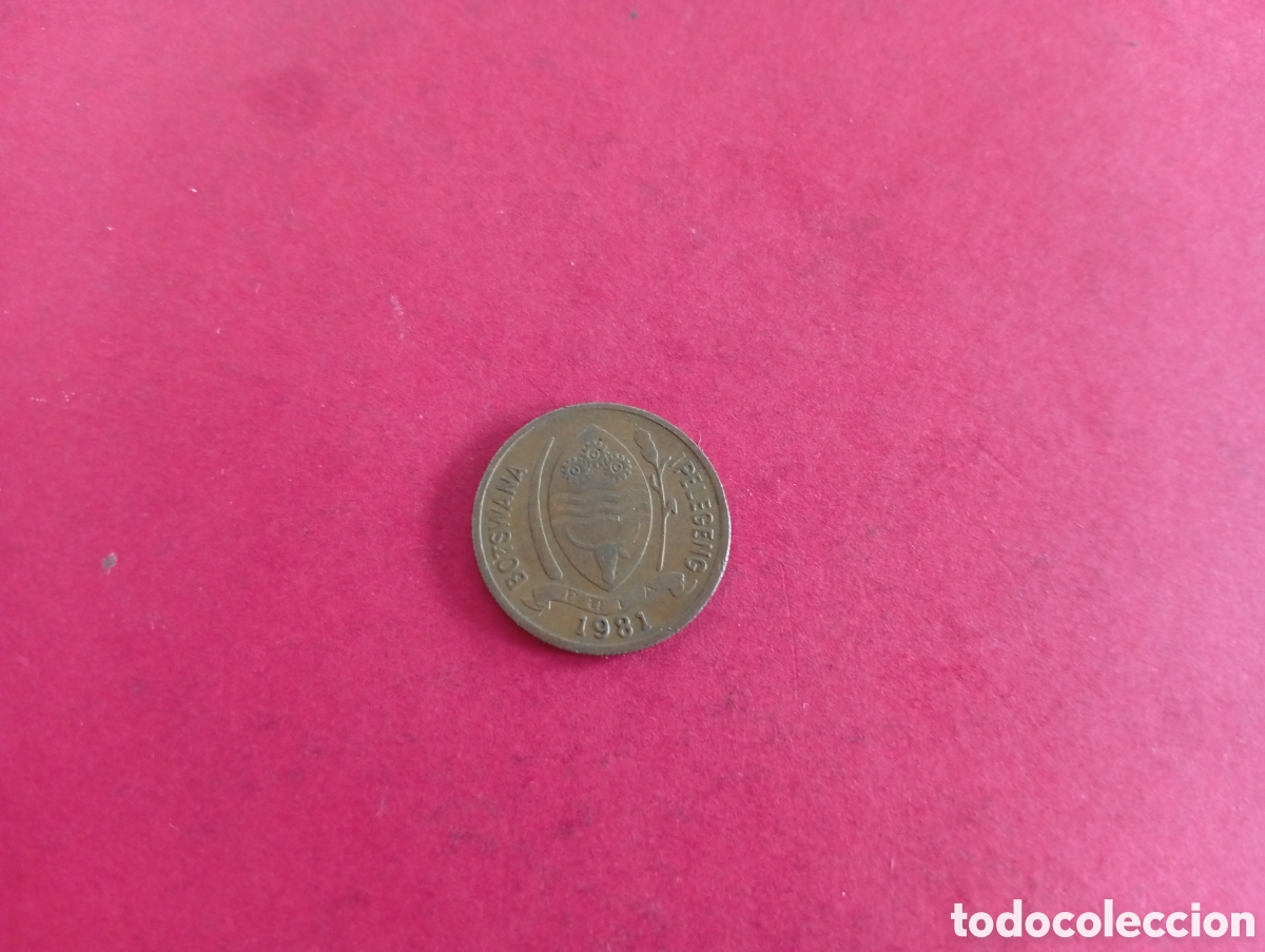 Monedas antiguas de &Aacute;frica: 5 thebe de Botswana 1981 - Foto 2