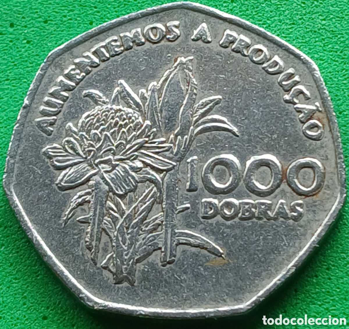 Monedas antiguas de &Aacute;frica: Santo Tom&eacute; y Pr&iacute;ncipe 1000 dobras 1997 km#90