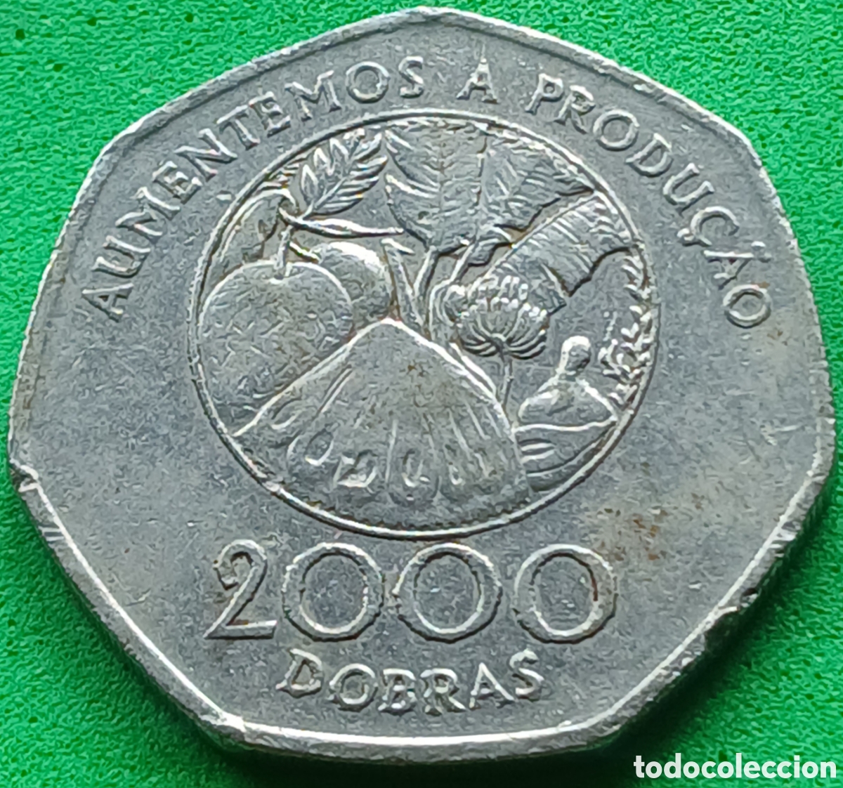 Monedas antiguas de &Aacute;frica: Santo Tom&eacute; y Pr&iacute;ncipe 2000 dobras 1997 km#91