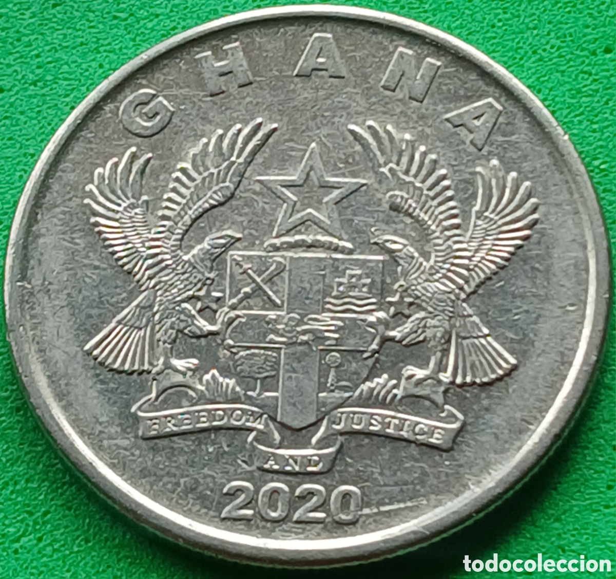 Monedas antiguas de &Aacute;frica: Ghana 50 pesewas 2020 km#41 poco com&uacute;n