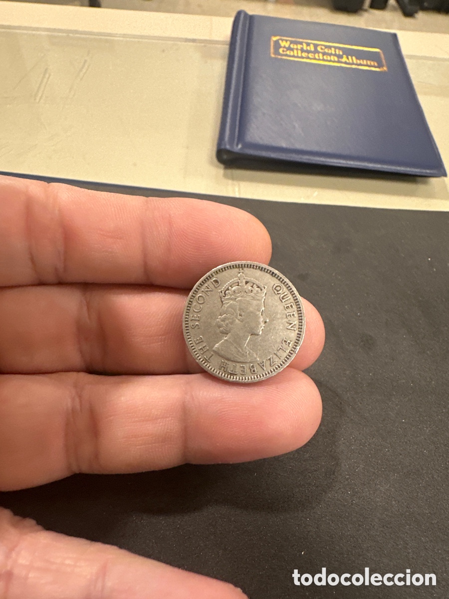 Monedas antiguas de &Aacute;frica: Moneda de islas Mauritius 1/2 Rupia a&ntilde;o 1978