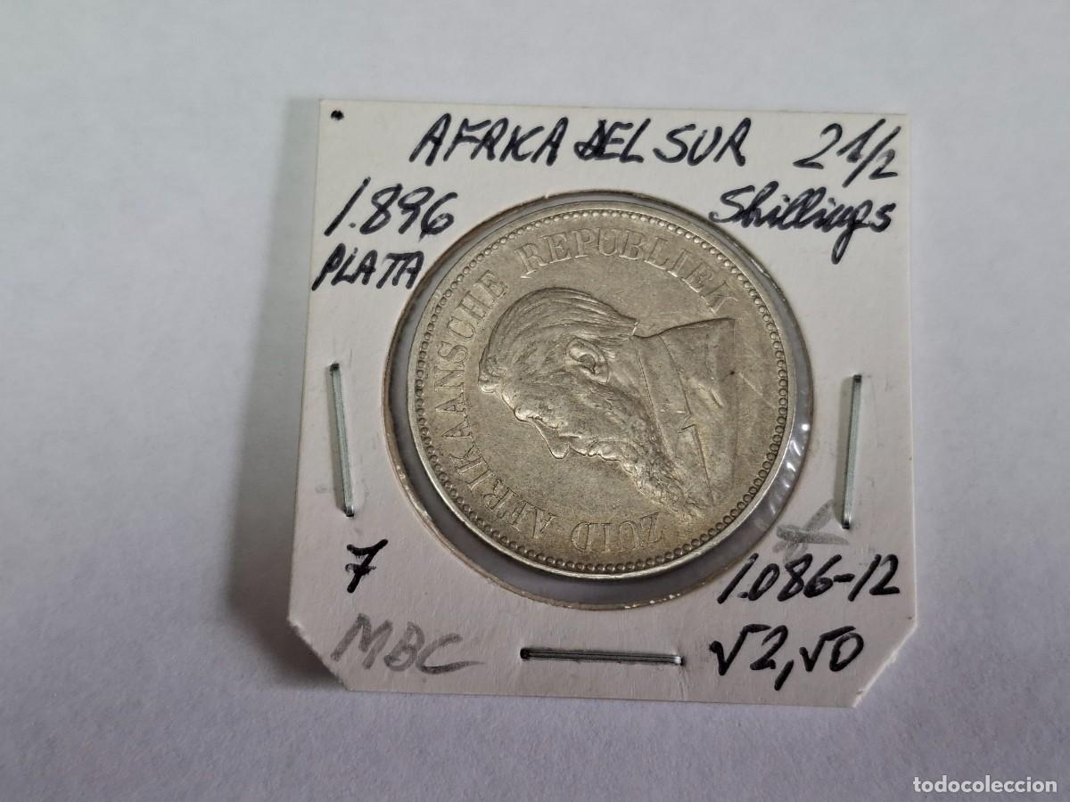 Monedas antiguas de &Aacute;frica: 2 1/2 SHILLINGS de PLATA de 1896 KM 7 AFRICA DEL SUR en MBC