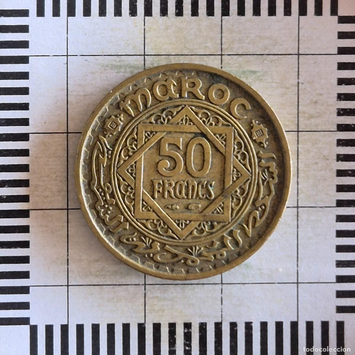 Monedas antiguas de &Aacute;frica: 50 FRANCOS, MARRUECOS. MOHAMED V, 1371 (1952). (Y#51).