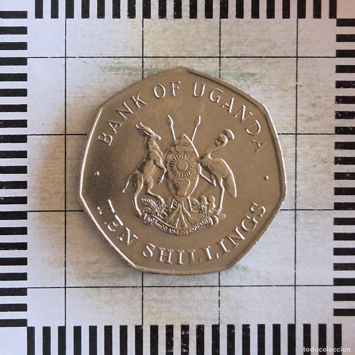 Monedas antiguas de &Aacute;frica: 10 SHILLINGS, UGANDA. 1987. (KM#30).