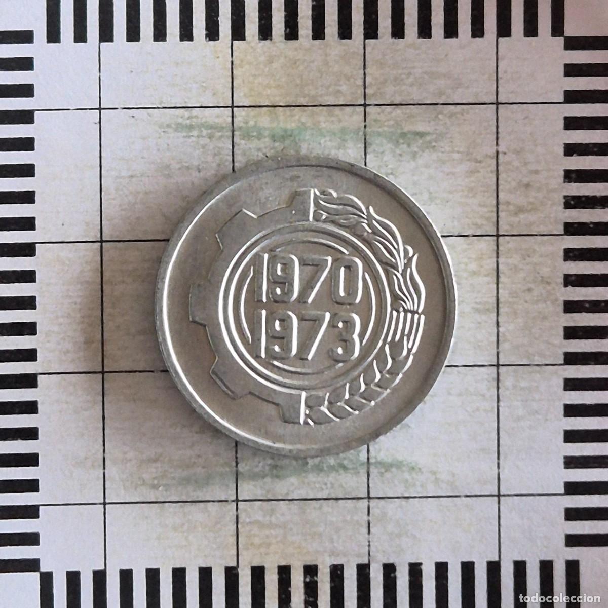 Monedas antiguas de &Aacute;frica: 5 C&Eacute;NTIMOS, ARGELIA. 1970. (KM#101).