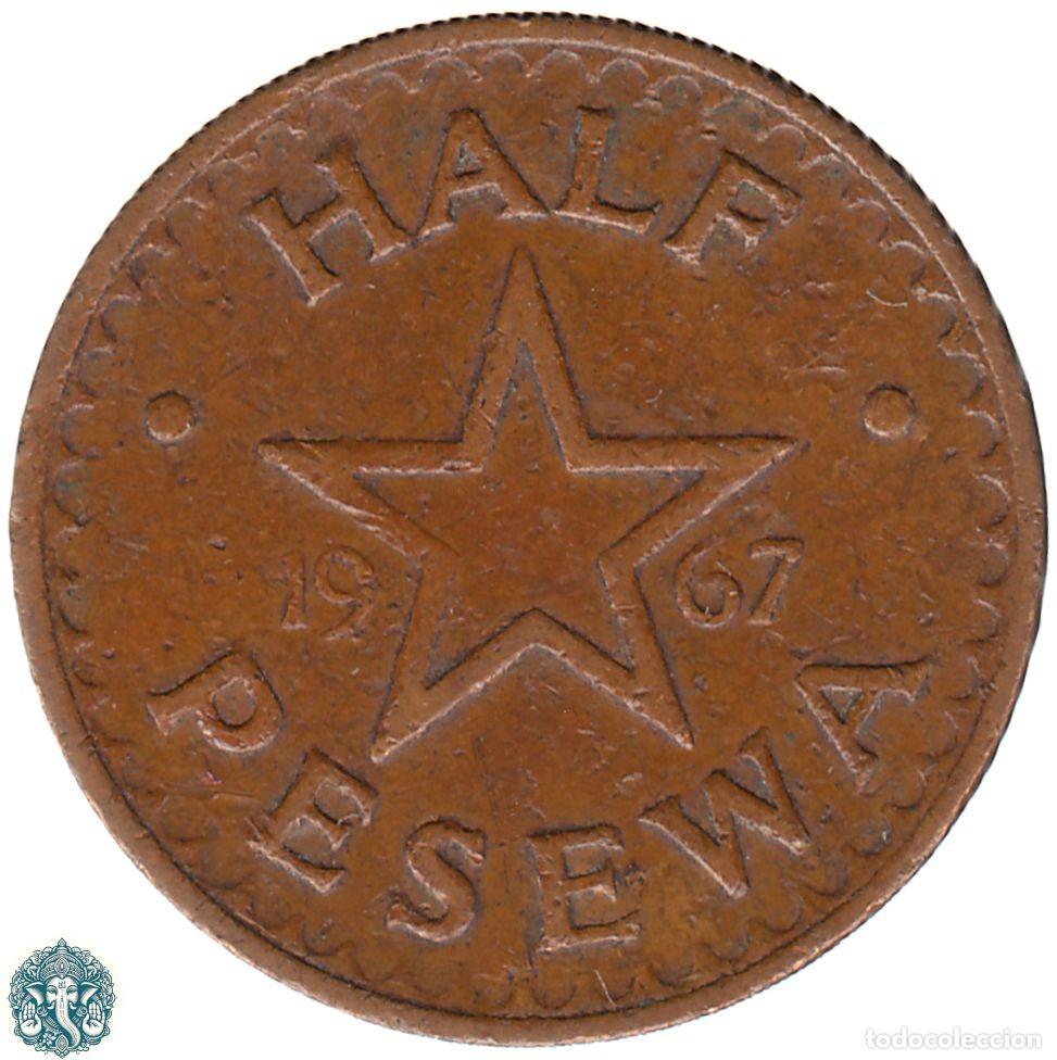 Monedas antiguas de &Aacute;frica: GHANA &frac12; Medio Pesewa 1967 KM#12