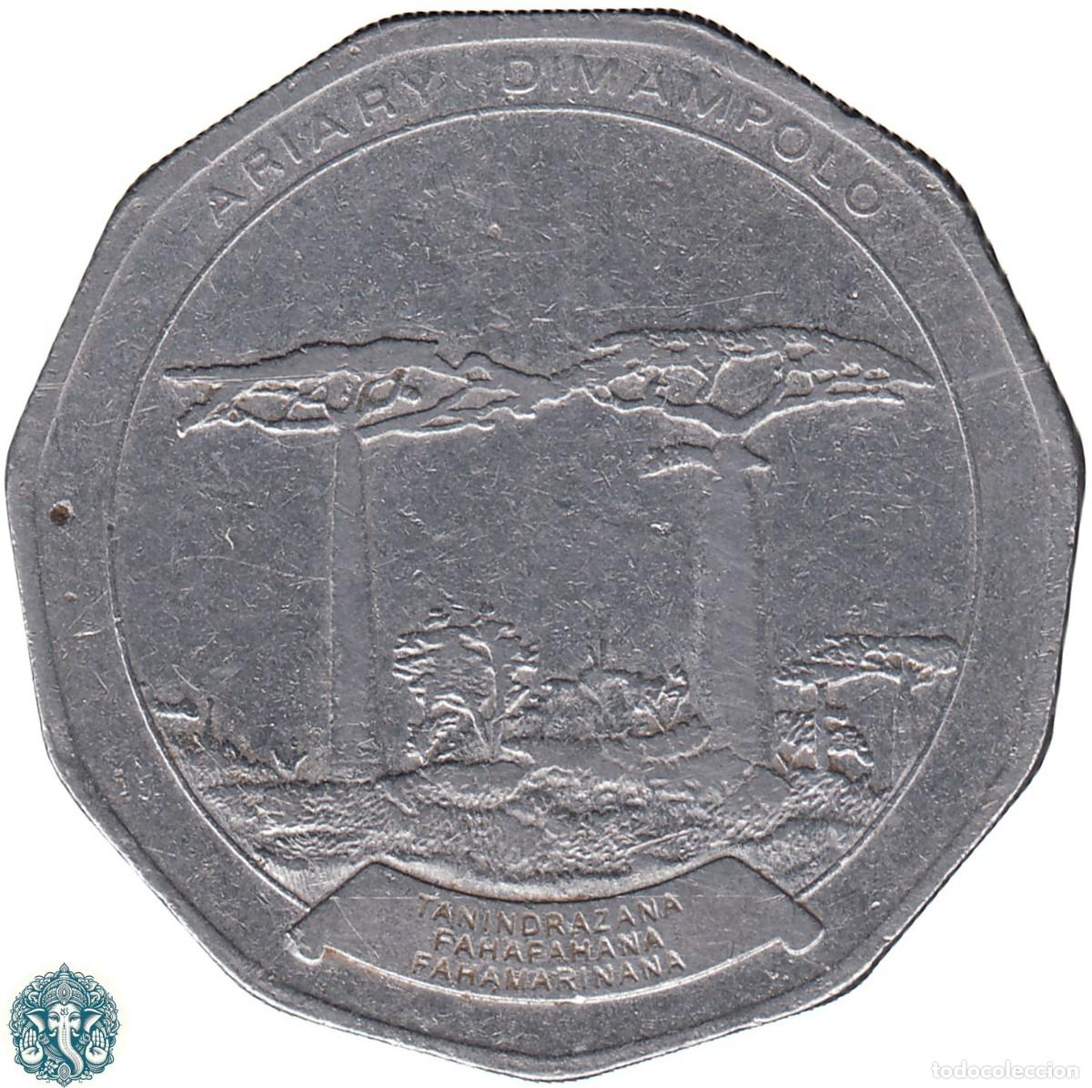 Monedas antiguas de &Aacute;frica: MADAGASCAR 50 Ariary 1996 KM#25.1