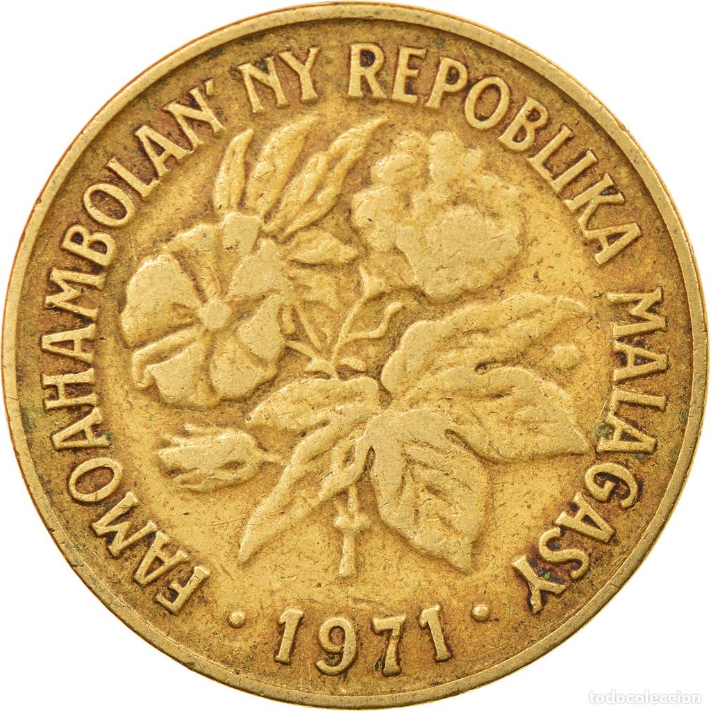 Monedas antiguas de &Aacute;frica: [#795163] Moneda, Madagascar, 20 Francs, 4 Ariary, 1971, Paris, MBC, Aluminio - bronce